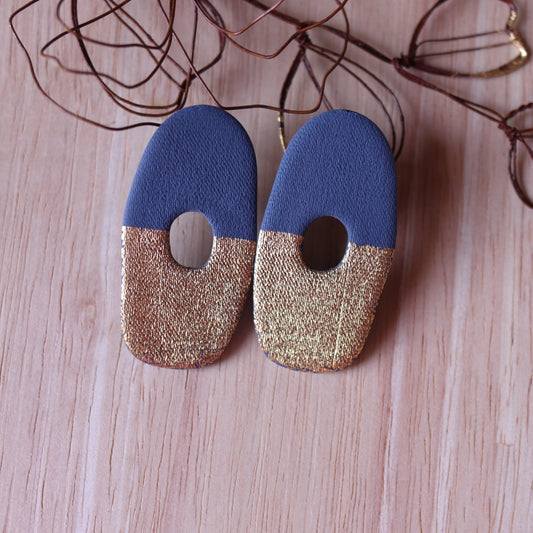 Orecchini Fusion Blu Oro