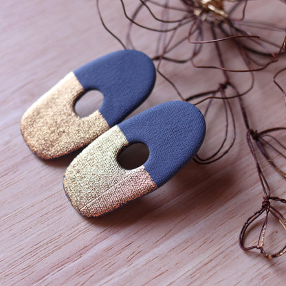 Orecchini Fusion Blu Oro