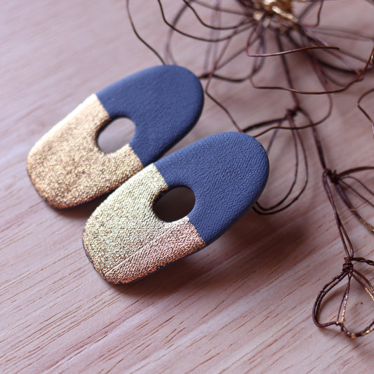 Orecchini Fusion Blu Oro