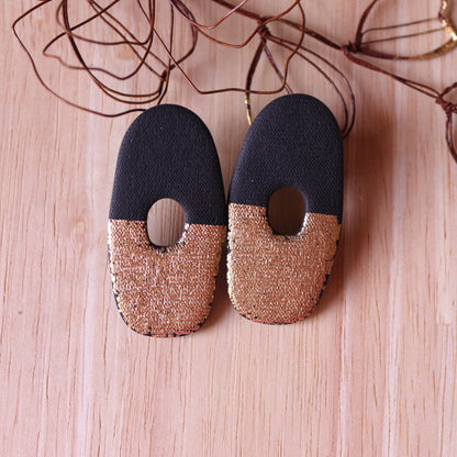 Orecchini Fusion Nero Oro