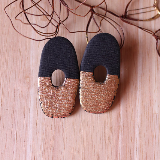 Orecchini Fusion Nero Oro