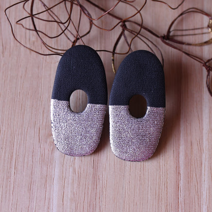 Orecchini Fusion Nero Argento