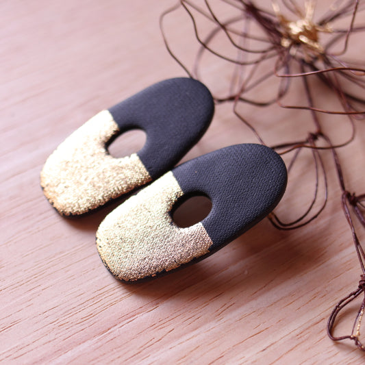 Orecchini Fusion Nero Oro