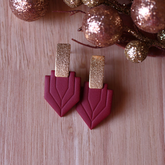 Orecchini Art Decò Gatsby Rosso