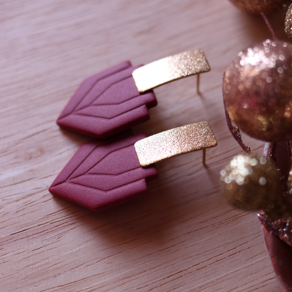 Orecchini Art Decò Gatsby Rosso