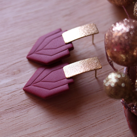 Orecchini Art Decò Gatsby Rosso