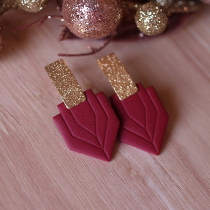 Orecchini Art Decò Gatsby Rosso