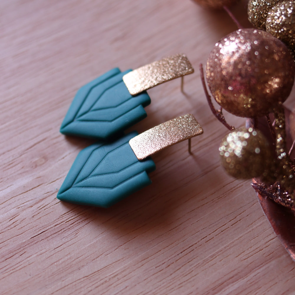 Orecchini Art Decò Gatsby Verde