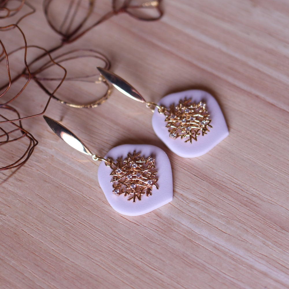 Orecchini Intreccio Bianco Lana