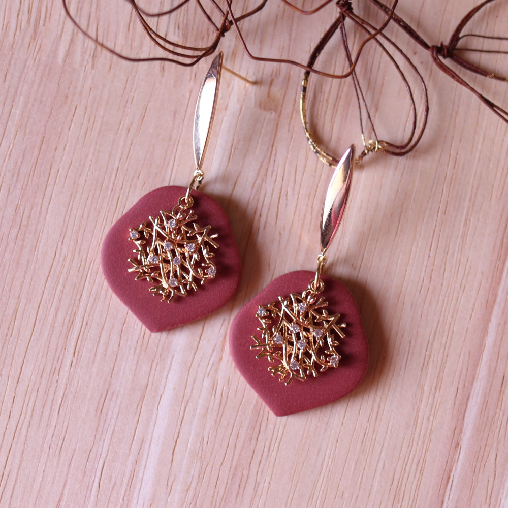 Orecchini Intreccio Cannella