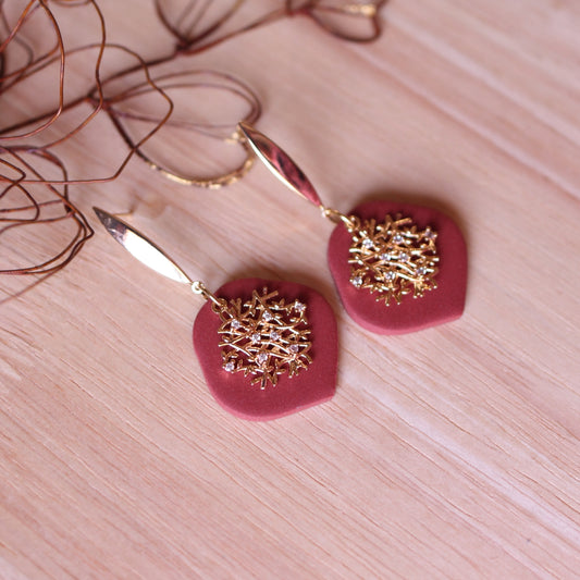 Orecchini Intreccio Cannella