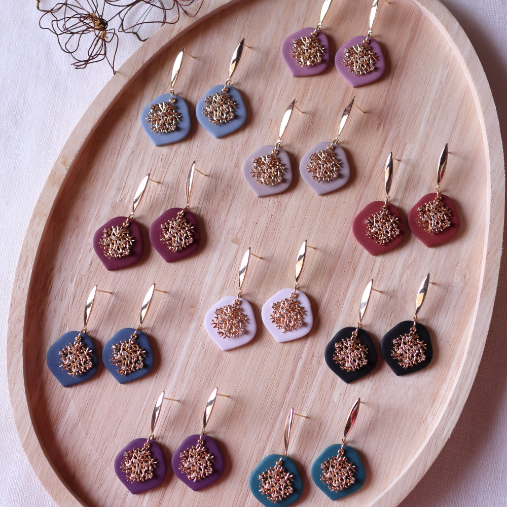 Orecchini Intreccio Prugna