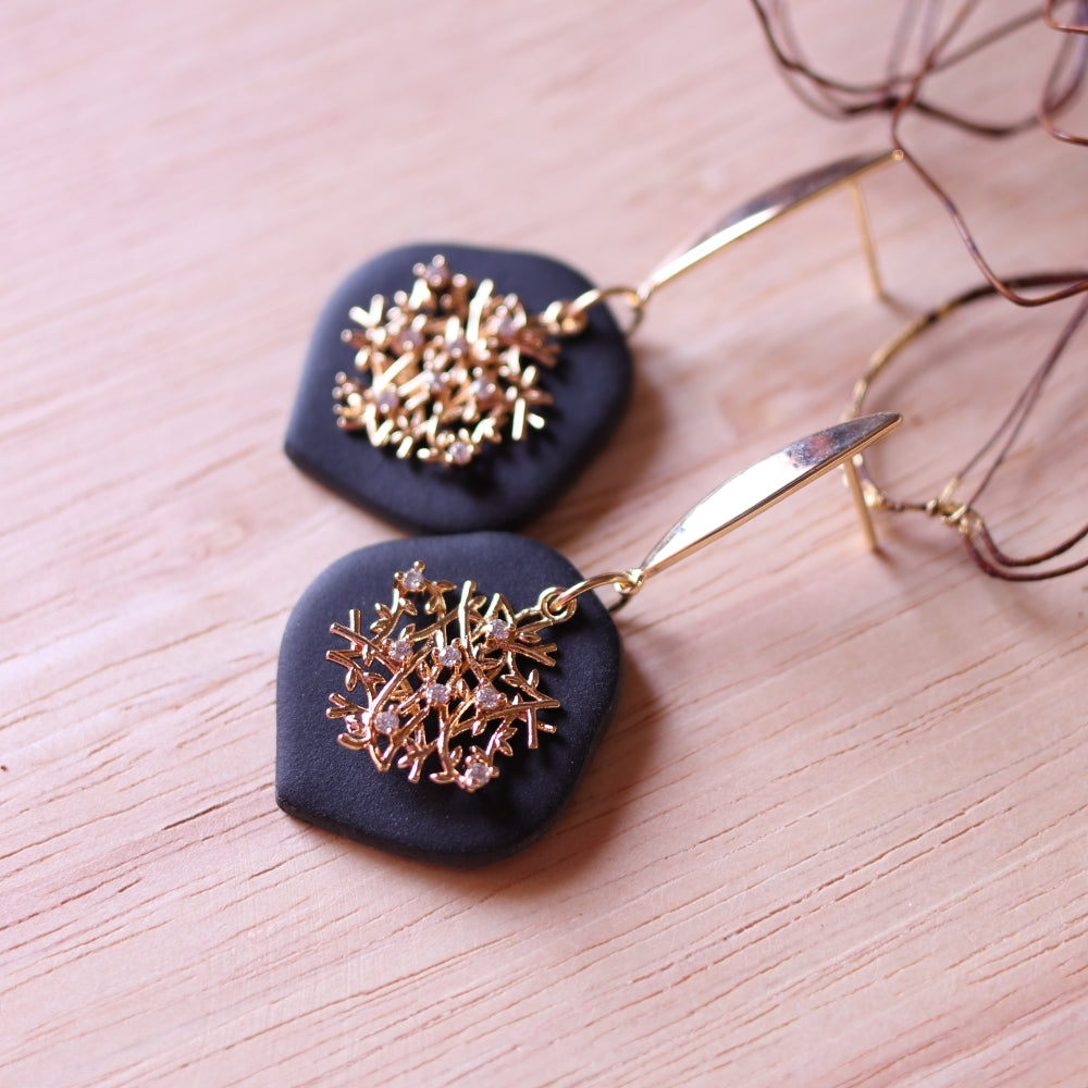 Orecchini Intreccio Nero