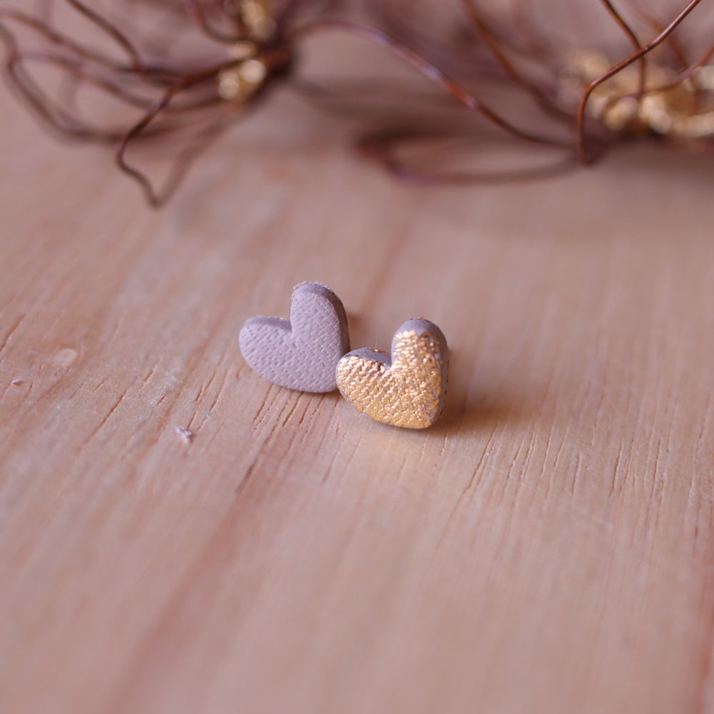 Orecchini Lobo Cuore Cappuccino