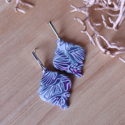 Orecchini Mokume Gane Viola Moroccan style