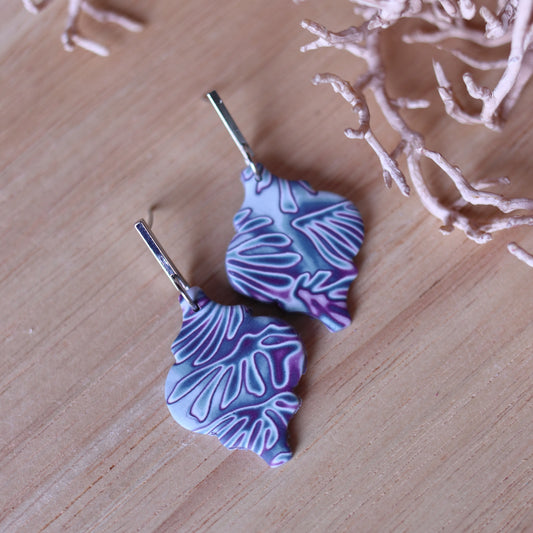 Orecchini Mokume Gane Viola Moroccan style