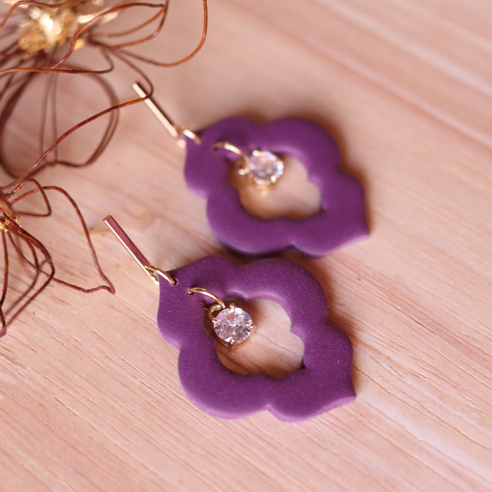 Orecchini Moroccan Prugna