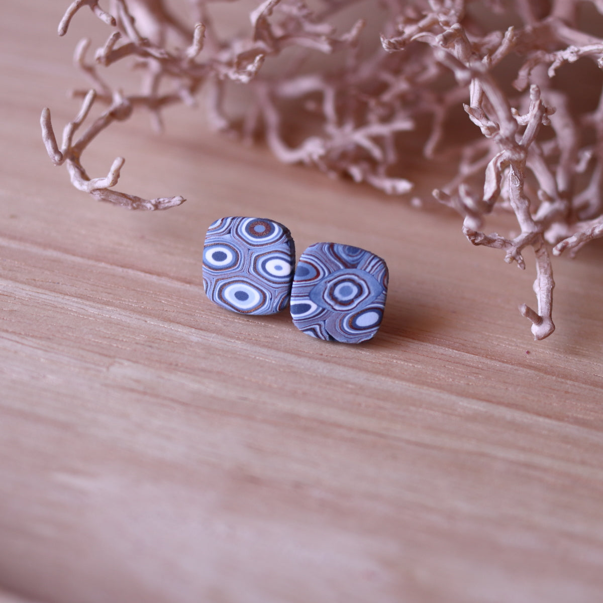 Orecchini Murrine lobo quadrato