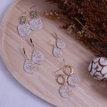 Orecchini Salice Bianco Oro petalo