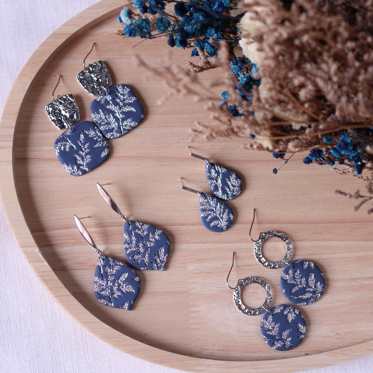 Orecchini Salice Blu Mirtillo Goccia
