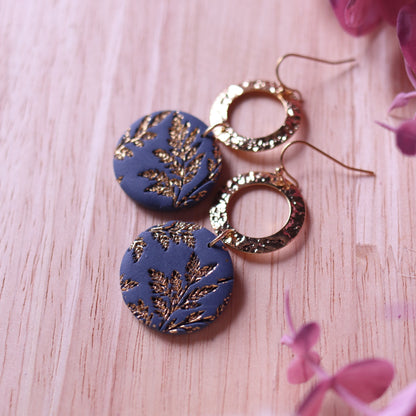 Orecchini Salice Blu Tondo