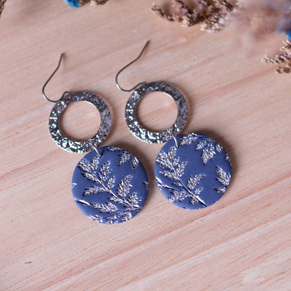 Orecchini Salice Blu Mirtillo Tondo