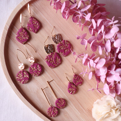 Orecchini Salice Magenta Goccia piccola