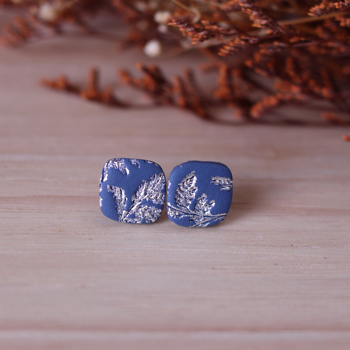 Orecchini Salice Lobo Blu quadrato