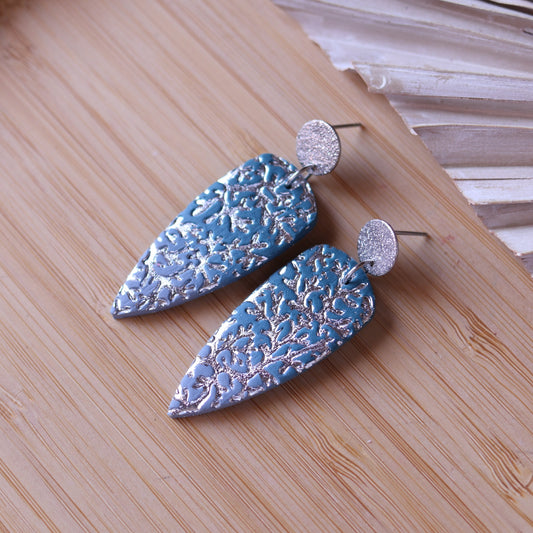 Orecchini Salice Prototipo Blu Argento
