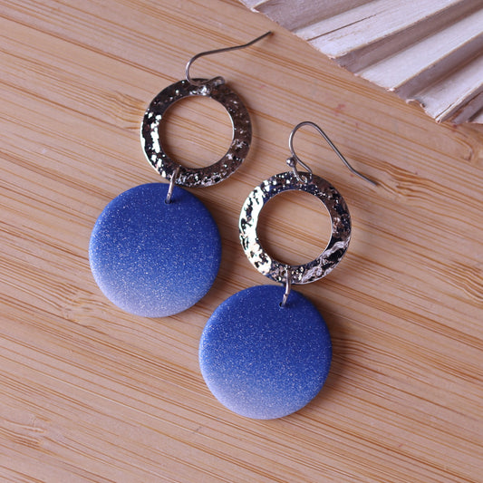 Orecchini Sfumato Blu Argento
