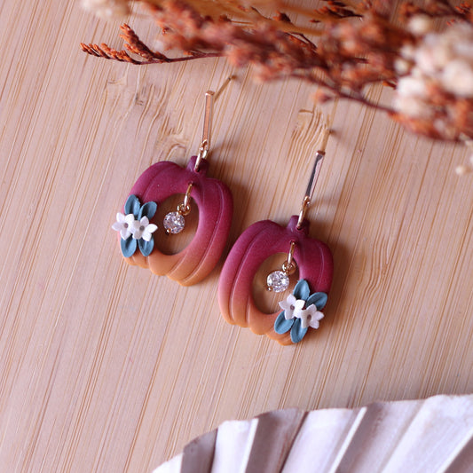 Orecchini Zucca con cubic zirconia