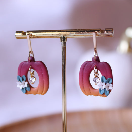 Orecchini Zucca con cubic zirconia