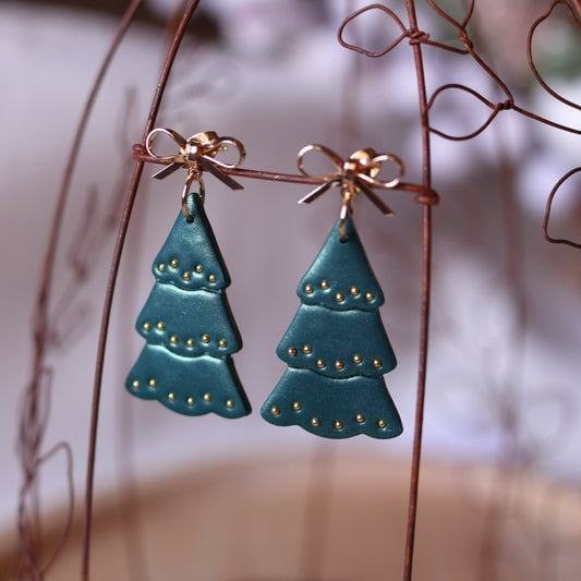 Orecchini Albero di Natale Verde