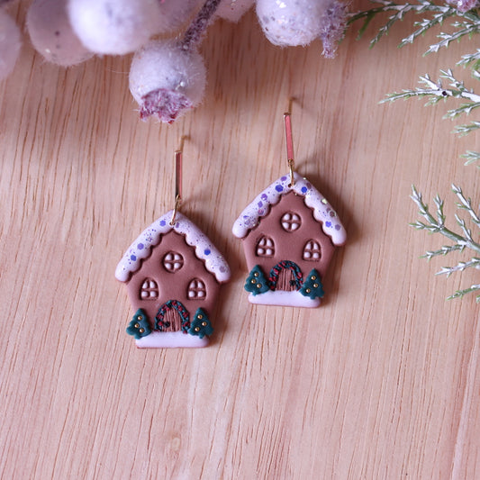 Orecchini Casetta Natalizia