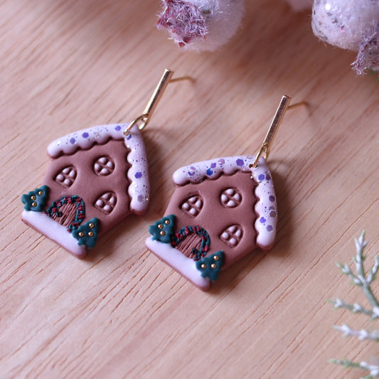 Orecchini Casetta Natalizia