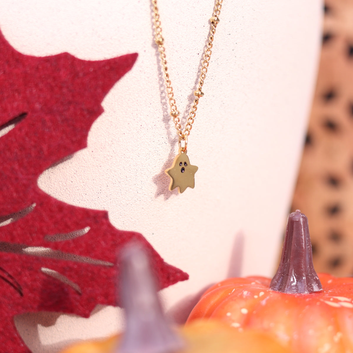 Collana in Acciaio Fantasma Oro