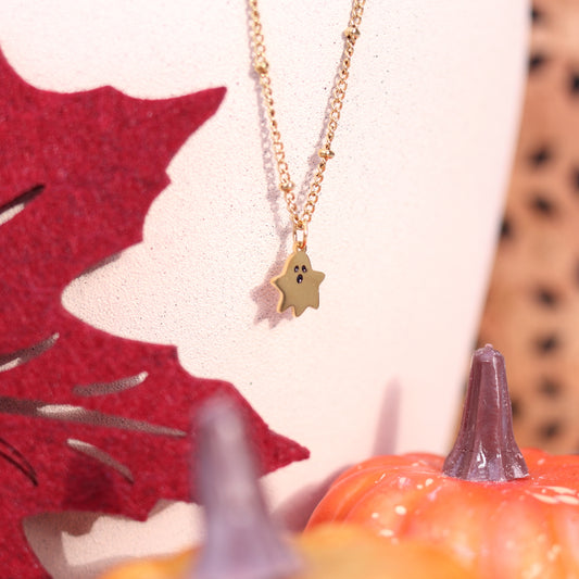 Collana in Acciaio Fantasma Oro