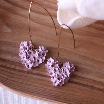 Cuore "Tappeto Fiorito" - Onice Rosa