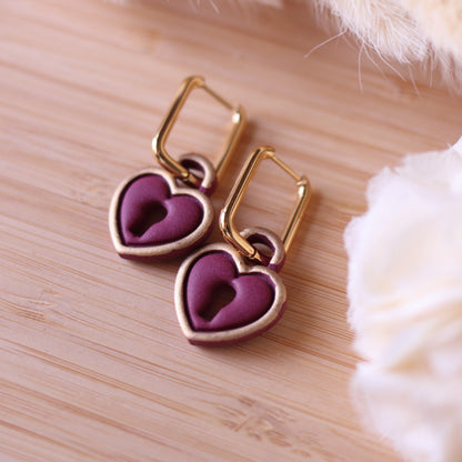 Orecchini Cuore Lucchetto