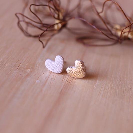 Orecchini Lobo Cuore Bianco