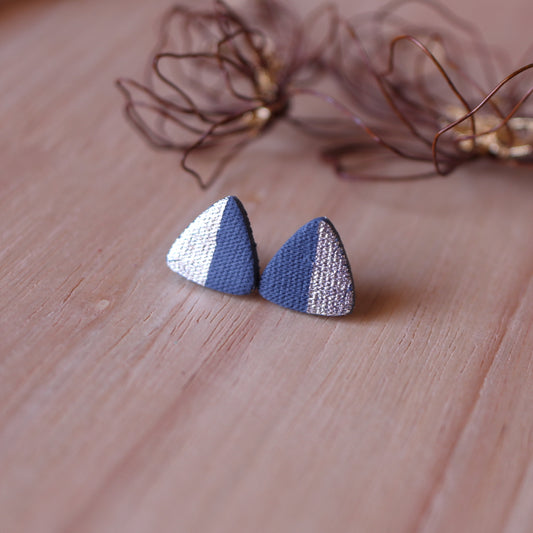 Orecchini Lobo Triangolo Blu