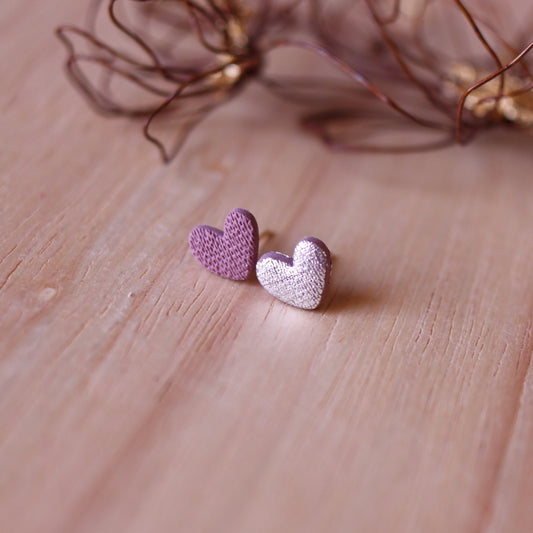 Orecchini Lobo Cuore Rosa Antico