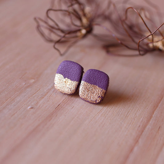 Orecchini Lobo Rettangolo Prugna