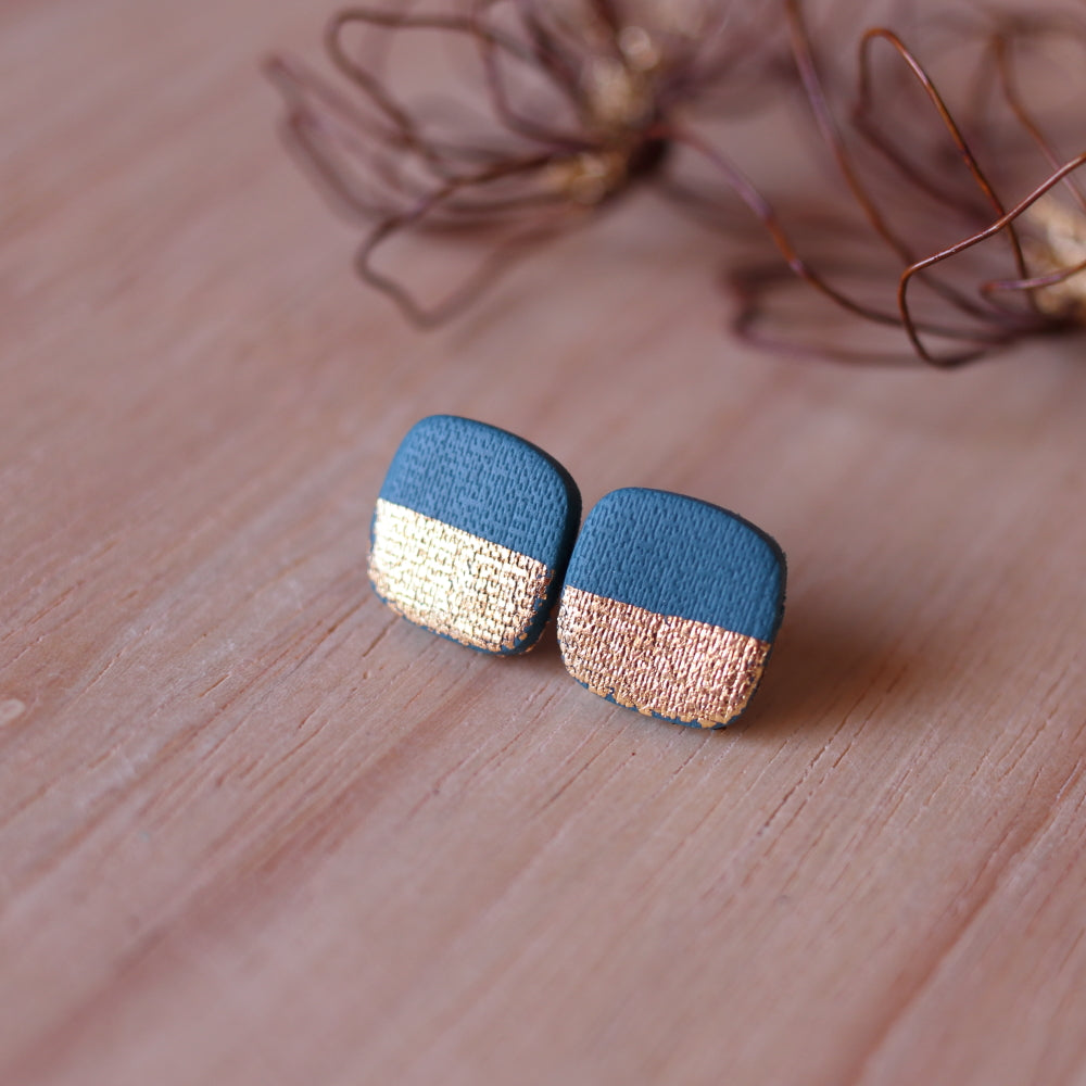 Orecchini Lobo Quadrato Bosco Incantato (Verde)