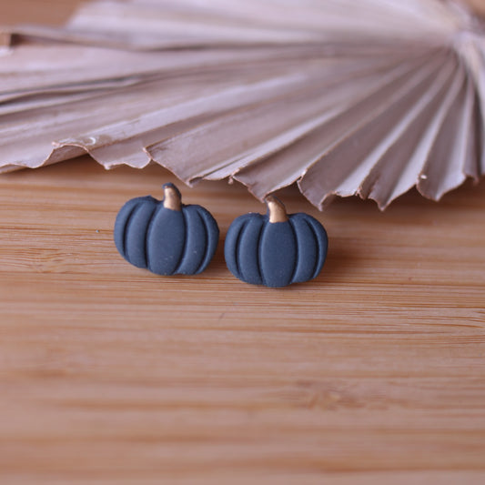 Orecchini Lobo Zucca Blu Scuro